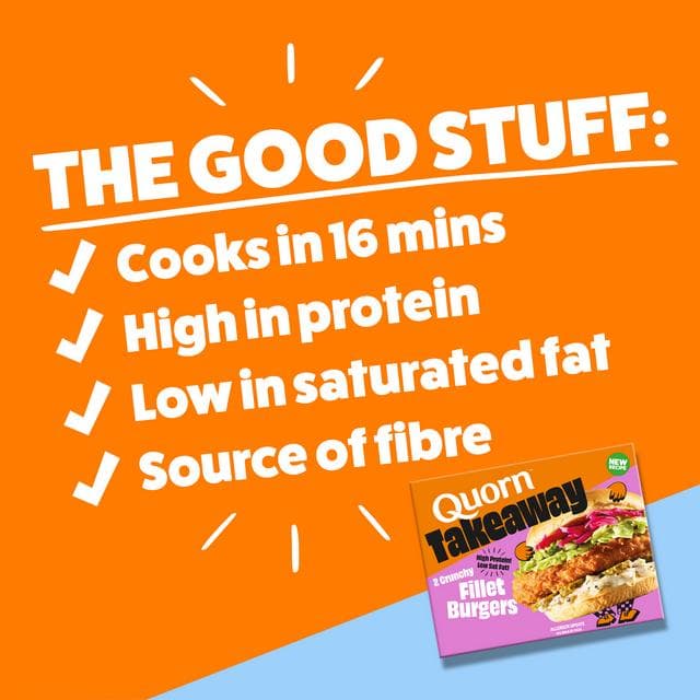 Quorn Takeaway 2 x Crunchy Fillet Burgers 190g - gallery image 3