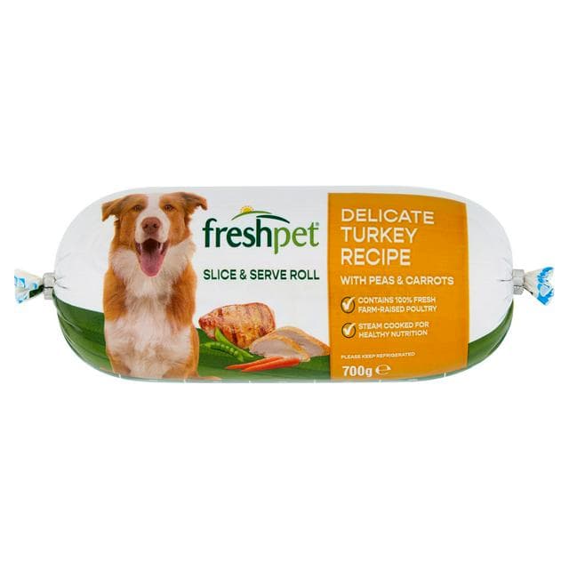 Freshpet 700g Delicate Turkey with Peas & Carrots Fresh Dog Food Roll - gallery image 1