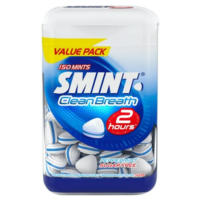 Smint 150 x Clean Breath 2 Hours XXL Peppermint Mints Botle - gallery image 1