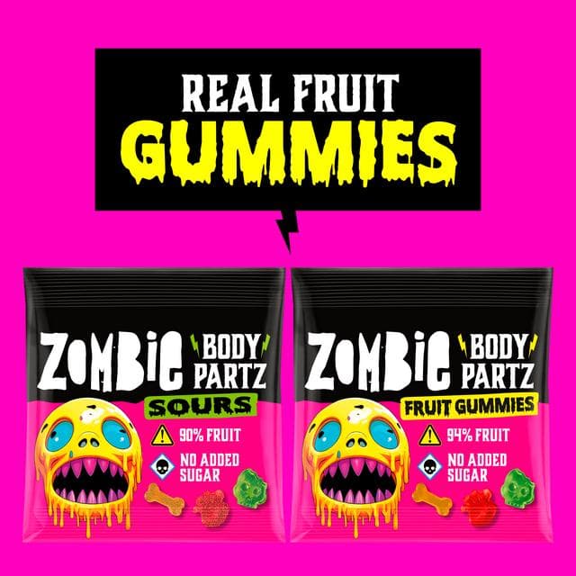 Zombie 5 x 15g Real Fruit Gummies Bags 75g - gallery image 2