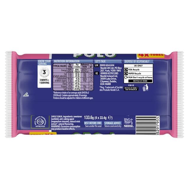 Polo 4 x Sugar Free Multipack Berry Mint Flavour Tube 133.6g - gallery image 3