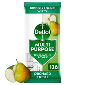Dettol 126 x Orchard Fresh Multipurpose Cleaning Wipes
