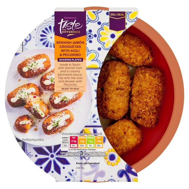 Sainsbury's 200g Spanish Jamón Croquetas with Aioli & Pecorino, Taste the Difference - gallery image 1