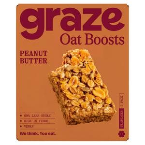 Graze Oat Boosts 3 x 40g Peanut Butter Flapjacks