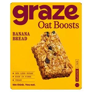 Graze Oat Boosts 3 x 40g Banana Bread Flapjacks