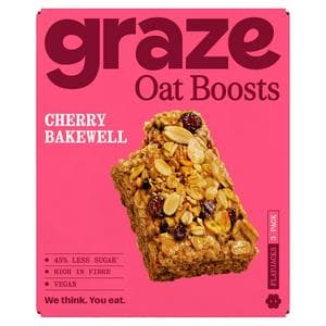 Graze Oat Boosts 3 x 40g Cherry Bakewell Flapjacks