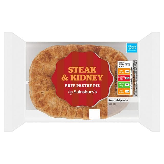 Sainsbury's 150g Steak & Kidney Puff Pastry Pie - gallery image 1