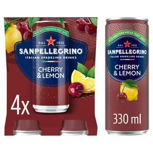 San Pellegrino 4 x 330ml Cherry & Lemon Cans