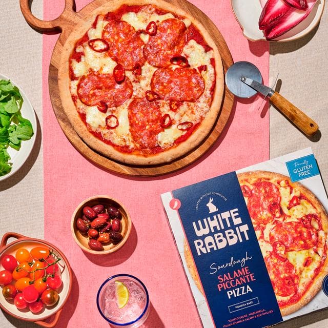 White Rabbit 357g Sourdough Salame Piccante Pizza - gallery image 3