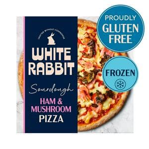 White Rabbit 389g Sourdough Prosciutto Ham & Mushroom Pizza