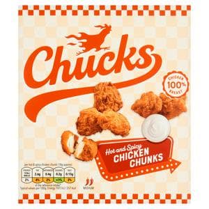 Chucks 225g Hot & Spicy Chicken Chunks