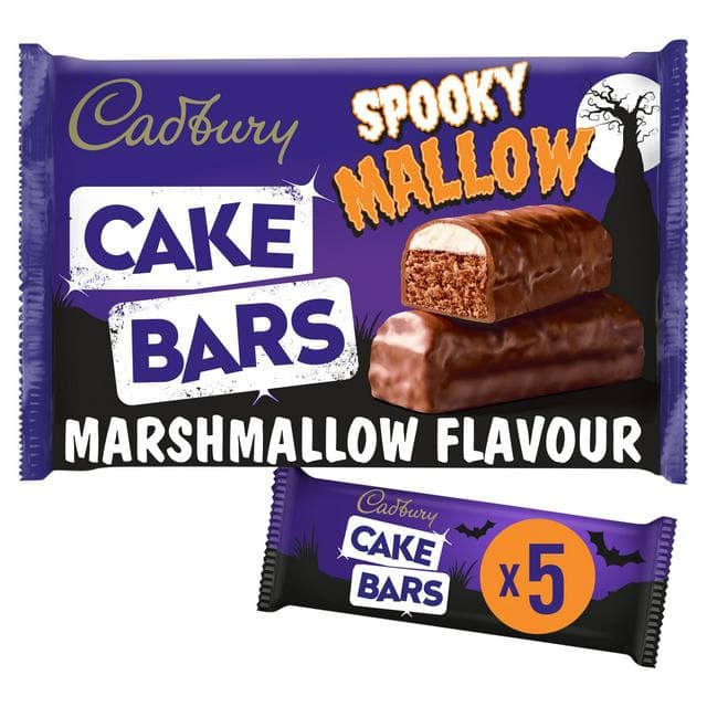 Cadbury 5 x Spooky Mallow Marshmallow Flavour Cake Bars - gallery image 1