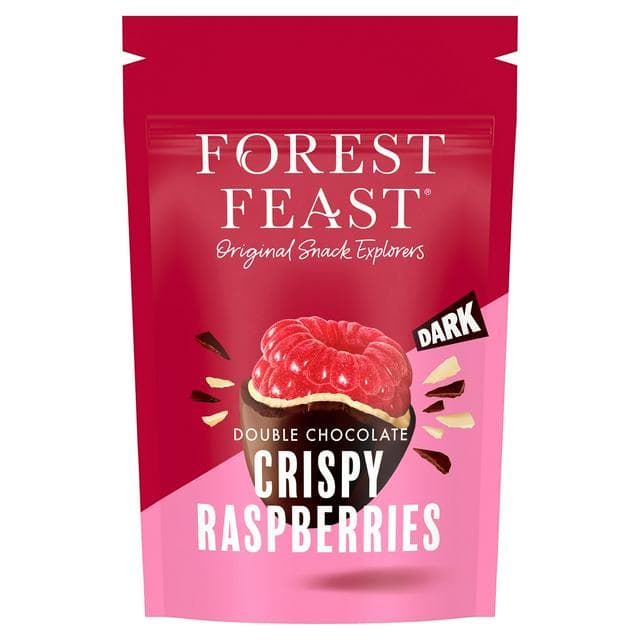 Forest Feast 100g Dark Double Chocolate Crispy Raspberries - gallery image 1