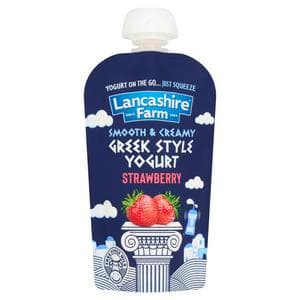 Lancashire Farm 125g Greek Style Strawberry Yoghurt