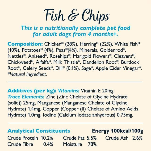 Lily's Kitchen 150g Pub Lunch Fish & Chips Wet Adult Dog Food - gallery image 4