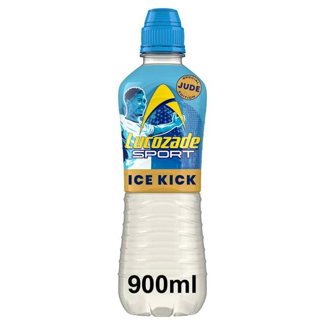 Lucozade 900ml Ice Kick Jude Sports Drink, Special Edition - gallery image 1
