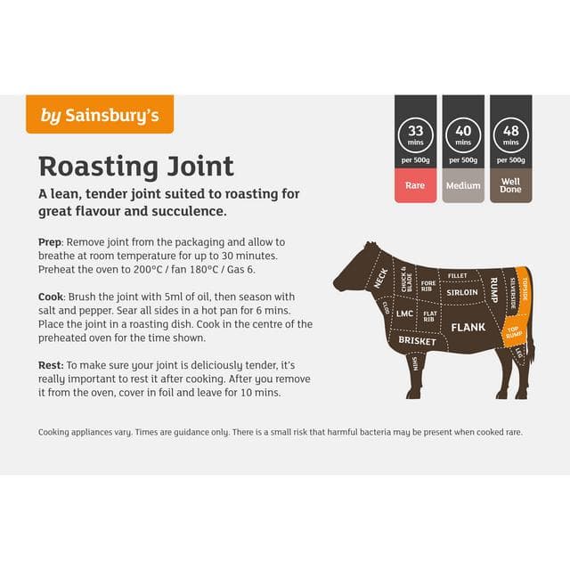 Sainsbury's British or Irish 21 Day Matured Lean Beef Roasting Joint (Approx. 1.4kg) - gallery image 2