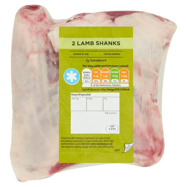 Sainsbury's British or New Zealand Lamb Shanks (Approx. 750g) - gallery image 1