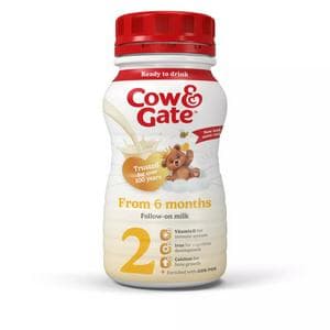 Cow & Gate 2 Follow On Baby Milk Formula Liquid From 6-12 Months To Feed 200ml