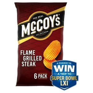 McCoy's Flame Grilled Steak Crisps 6x25g