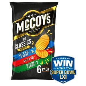 McCoy's Classic Variety Pack Crisps 6x25g