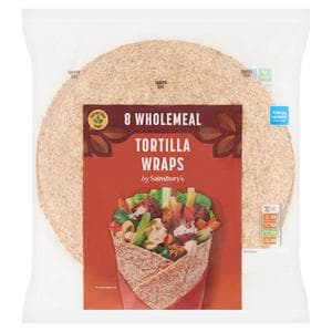 Sainsbury's Wholemeal Tortilla Wraps x8 512g