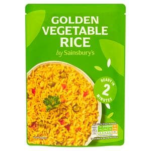 Sainsbury's Microwave Rice Golden Vegetable 250g