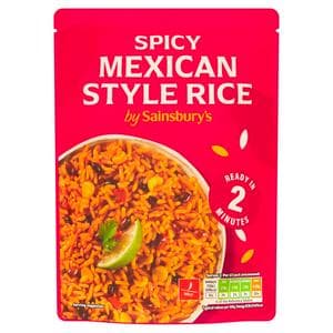 Sainsbury's Microwave Rice Spicy Mexican 250g