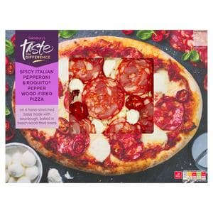 Sainsbury's Spicy Pepperoni & Roquito Pizza, Taste the Difference 472g