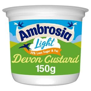 Ambrosia Light 150g Low Fat & Reduced Sugar Custard Dessert Snack Pot