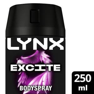 Lynx 250ml Excite 48h Deodorant Aerosol Body Spray for Men