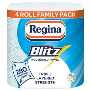 Regina Blitz Kitchen Towel Rolls x4