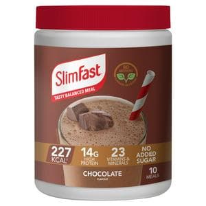 SlimFast Meal Replacement Shake Powder Tin Chocolate Flavour 10 meals 375g