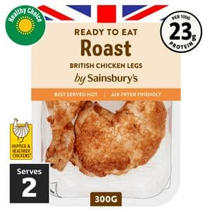 Sainsbury's Roast British Cooked Chicken Legs x2 300g