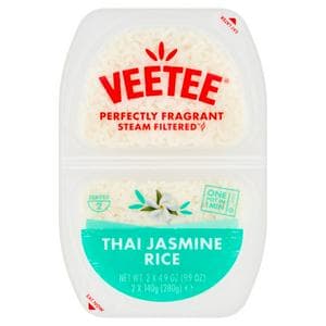 Veetee Heat& Eat Thai Jasmine Rice Pots 280g