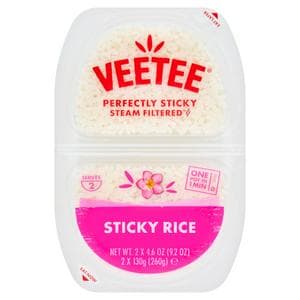 Veetee Heat&eat Sticky Rice Pots x2 260g