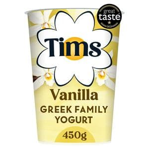 Tims Dairy Greek Style Vanilla Bio-Live Yogurt 450g