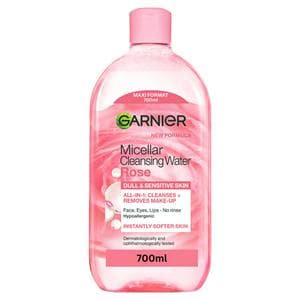 Garnier Micellar Rose Water Facial Cleanser Makeup Remover For Dull Skin 700ml