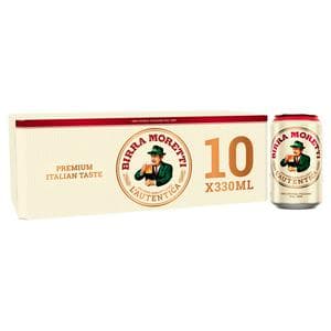 Birra Moretti Premium Lager Cans 10x330ml