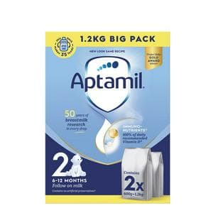 Aptamil 2 Follow On Baby Milk Formula Powder 6-12 Months Big Pack 1.2kg
