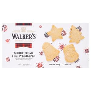 Walker's 350g Shortbread Festive Shapes Biscuits