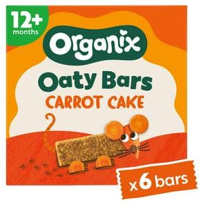 Organix 6 x 23g Carrot Cake Oaty Bars Toddler Multipack Snacks