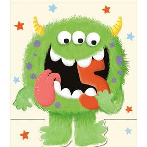 Sainsbury's Fun Monster Age 5 Happy Birthday Design Greeting Card