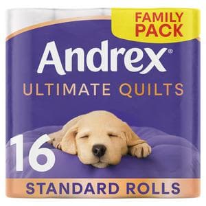 Andrex Ultimate Quilts Toilet Tissue Standard Rolls x16