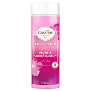 Cussons Collection 500ml Uplifting Peony & Cherry Blossom Bath Soak