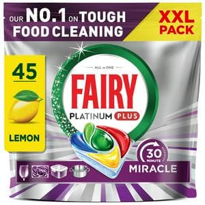 Fairy 45 Platinum Plus Miracle Dishwasher Tablets