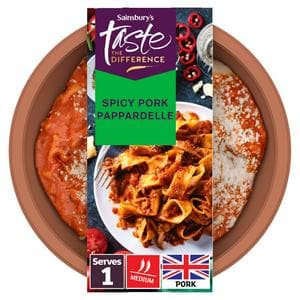 Sainsbury's 375g Spicy Pork Pappardelle, Taste the Difference