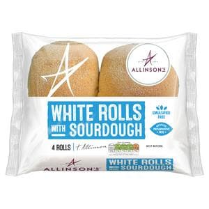Allinson's 4 x with Sourdough White Rolls