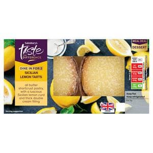 Sainsbury's 2 x Sicilian Lemon Tarts, Taste the Difference 155g