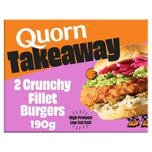 Quorn Takeaway 2 x Crunchy Fillet Burgers 190g